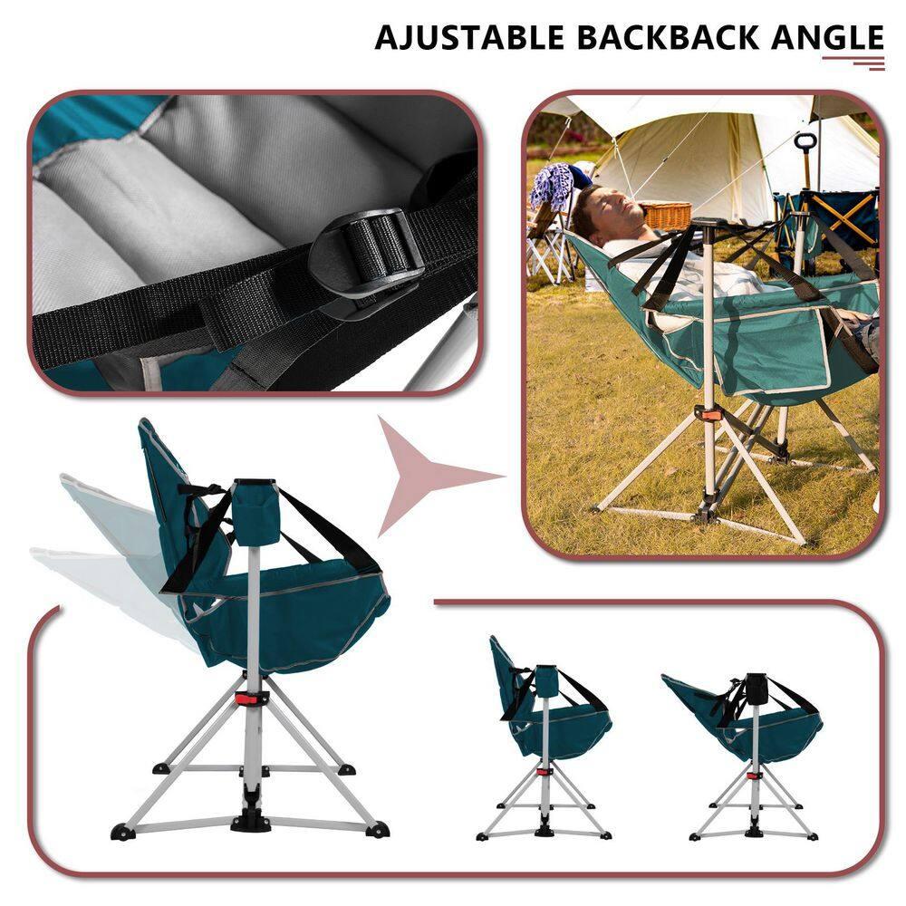 Green Folding Camping Chair with Carrying Bag