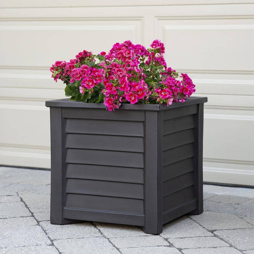 Mayne Inc. Lakeland Square Resin Planter with Water Reservoir