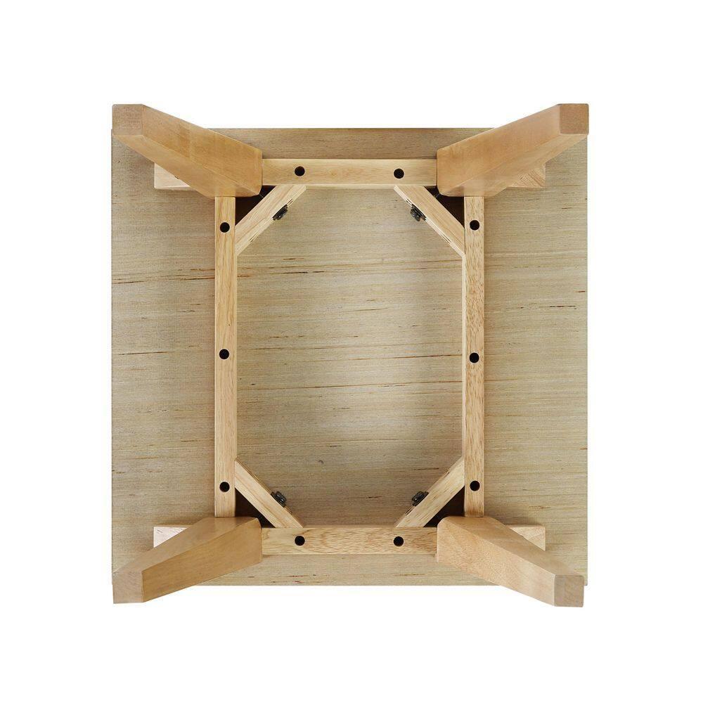 Minimalist Solid Wood Accent Side Table - English Oak