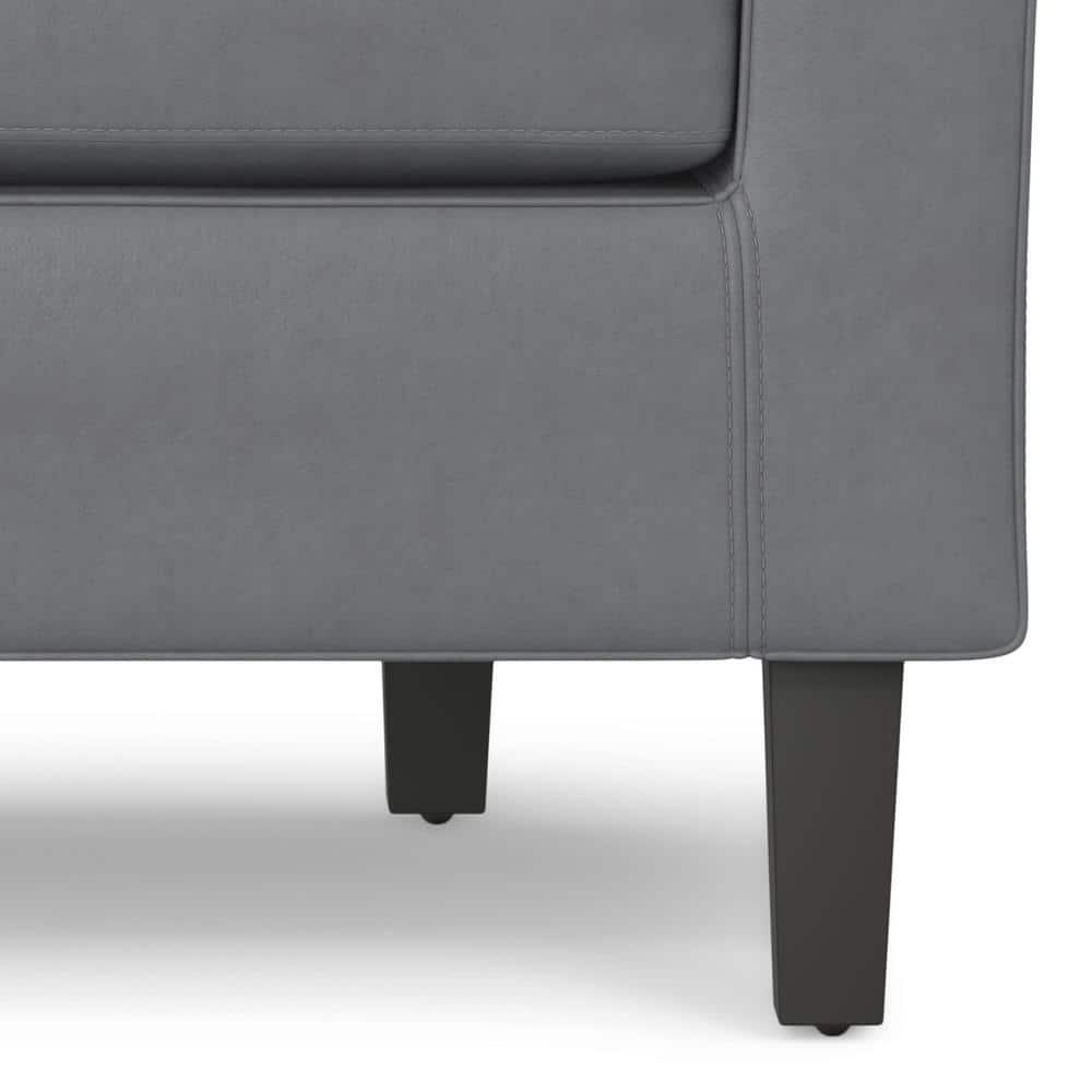 Austin 30 inch Wide Contemporary Tub Chair in Stone Grey Vegan Faux Leather