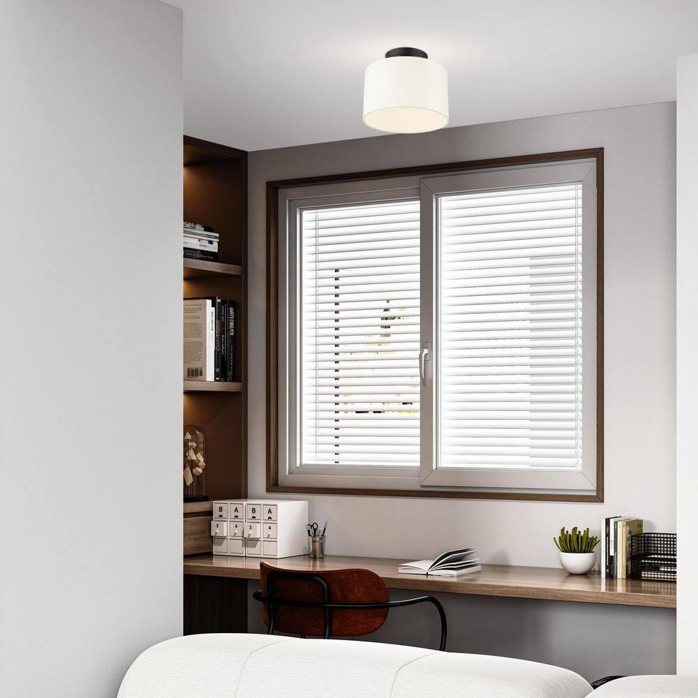 Livex Lighting Clark 1 - Light Semi-Flush Mount in  Black