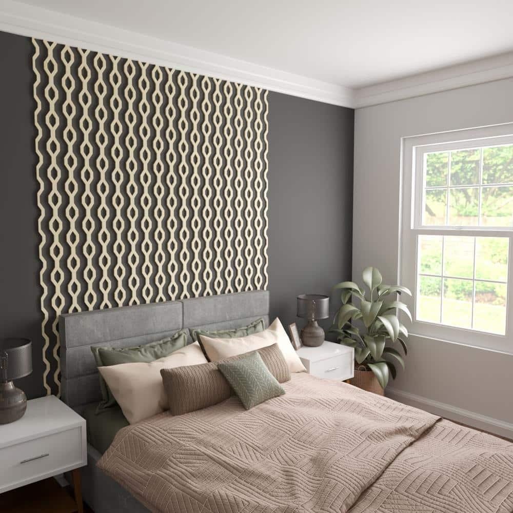 Ekena Millwork Wabash Adjustable Wood Decorative Slat Wall Panel Kit