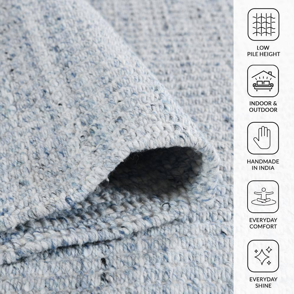Atlantic StripedSky Blue Hand-Woven (Outdoor) Area Rug