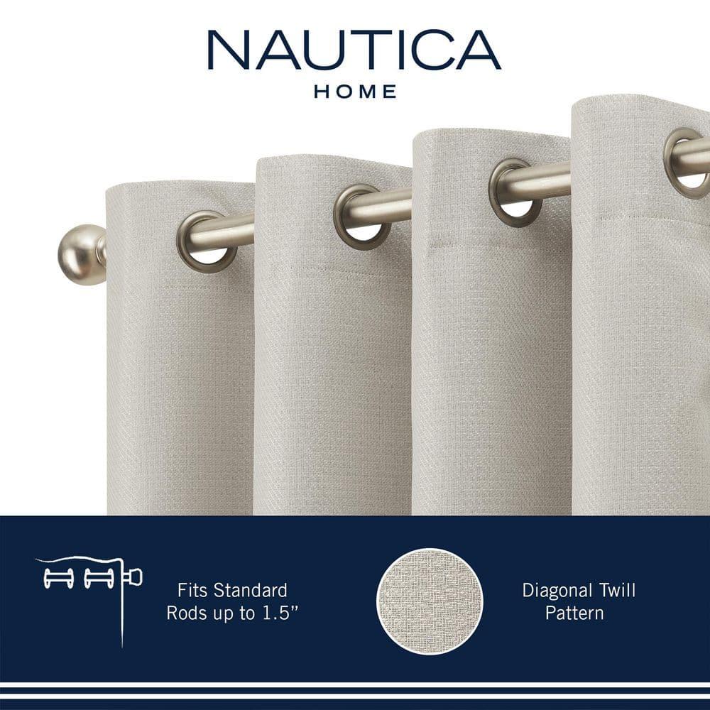 Nautica Nautica Synthetic Solid Color Blackout Thermal Rod Pocket Curtain Panels (Set of 2)