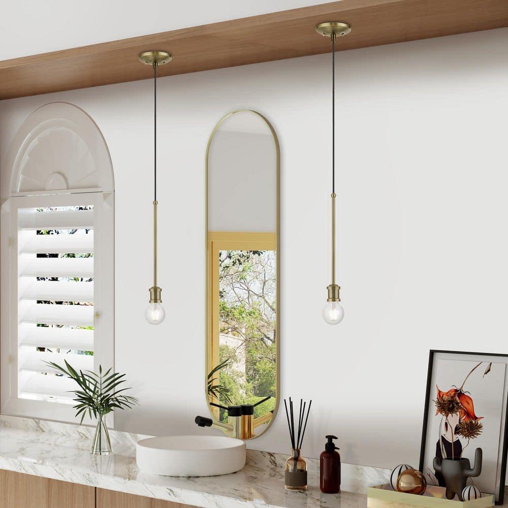 Livex Lighting Lansdale 1 - Light Pendant in  Antique Brass