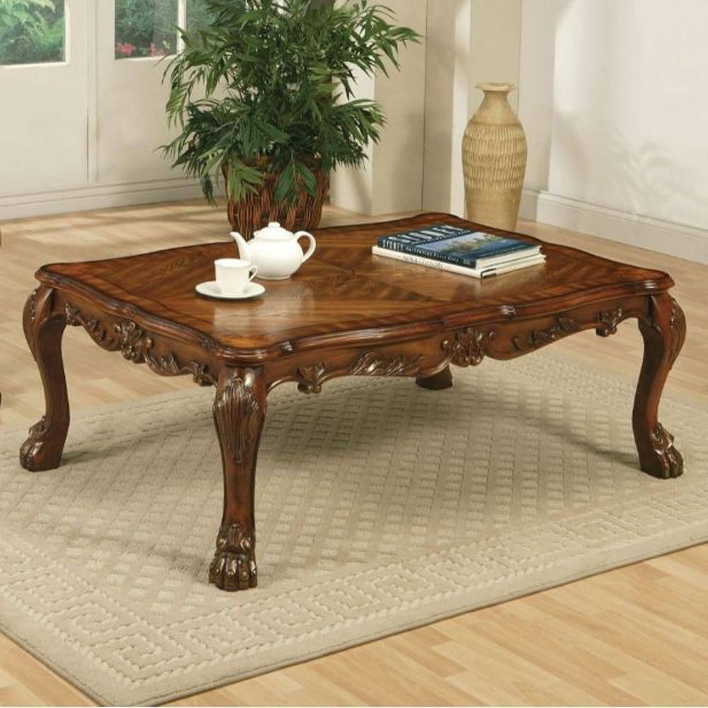 ACME Dresden Rectangular Wooden Coffee Table in Cherry Oak