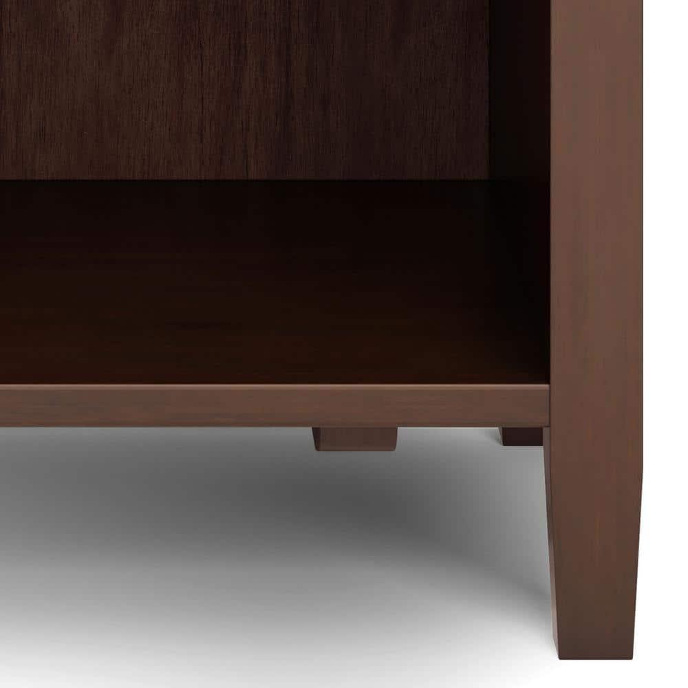 Simpli Home Warm Shaker 24"W Solid Wood Bedside Table with Two Drawers