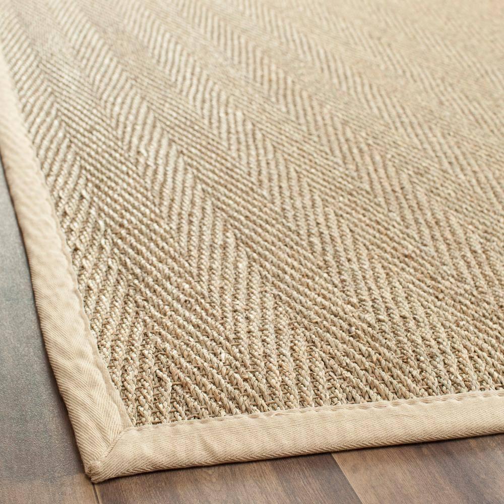 Natural Fiber Seagrass Solid Color Rug