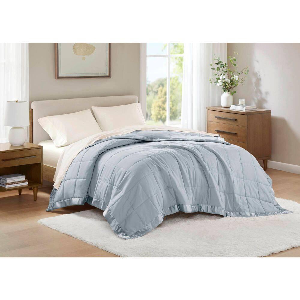 Madison Park Lightweight Down Alternative Blanket with Satin Trim