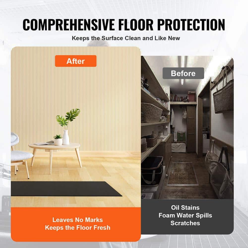 VEVOR 74 x 72 Inch Hot Tub Mat, Extra Large Inflatable Hot Tub Pad, Waterproof Slip-Proof Backing, Absorbent Spa Pool Ground Base Flooring Protector Mat Reusable Outdoor & Indoor, Also for Car Repair