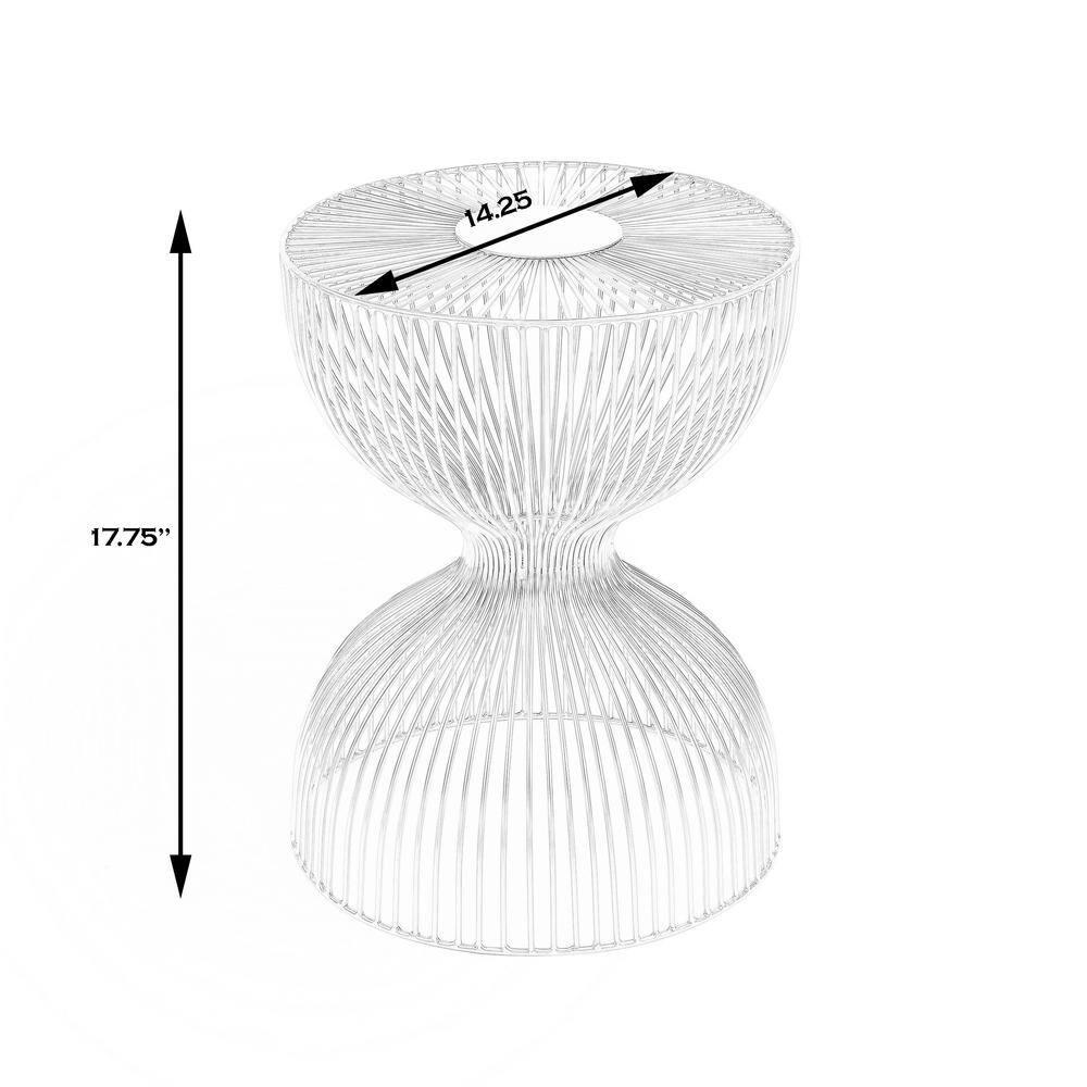 Butler Specialty Nicholas White Metal End Table