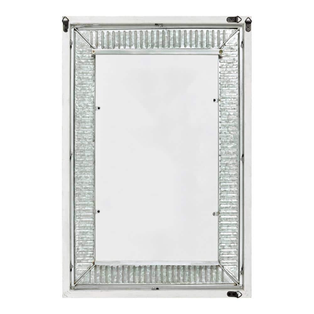 20" x 29.7" Deely Rectangle Wall Mirror White - Kate & Laurel All Things Decor: Modern Style, No Assembly, Wood Frame