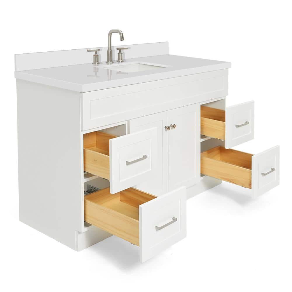Ariel F055s-Wq-Vo Hamlet 55" Freestanding Single Basin Vanity Set - White