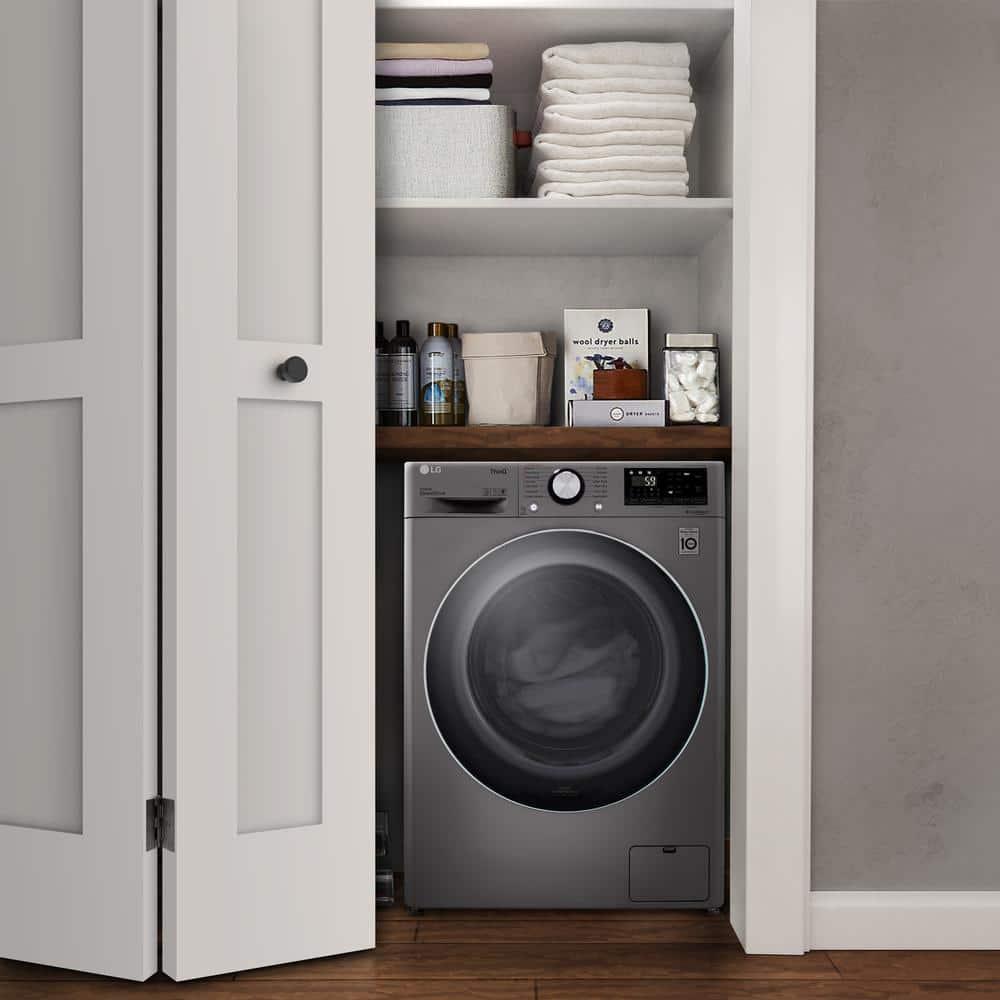 LG LG Smart Wi-Fi Enabled Compact Front Load All-In-One Washer/Dryer Combo with Built-In Intelligence, 2.4 cu. ft. WM3555HVA
