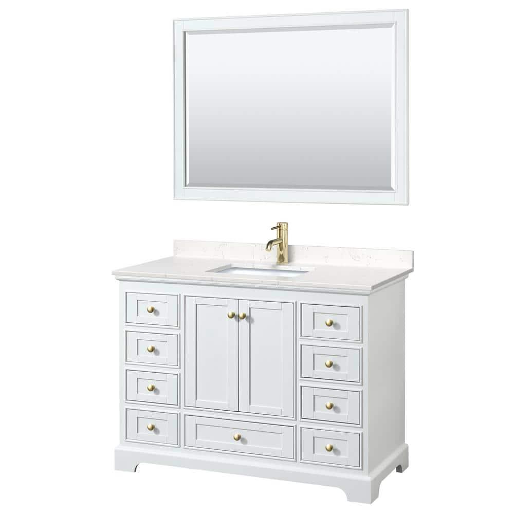 Wyndham Collection Wcs202048s-Vca-M46 Deborah 48" Free Standing Single Basin Vanity Set -