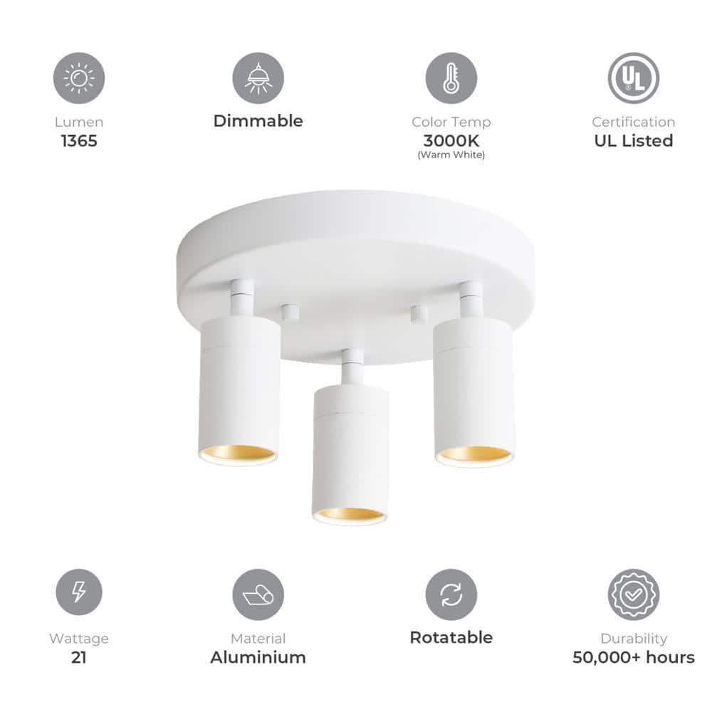 Vidalite 11.6'' 3 -Light Track Kit with Dimmable