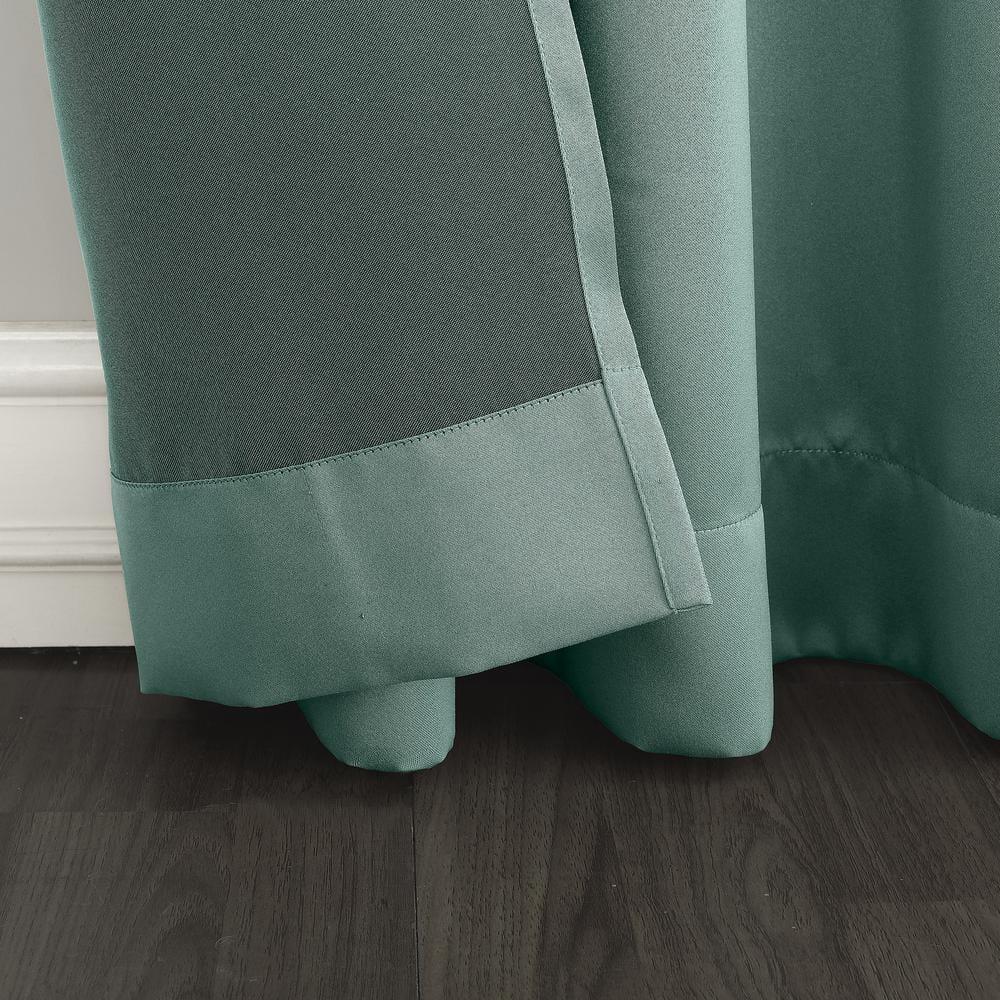 40"x84" Sun Zero Room Darkening Lazlo Grommet Curtain Panel Mineral: Modern Thermal Insulated, Energy Efficient, Noise Reduction