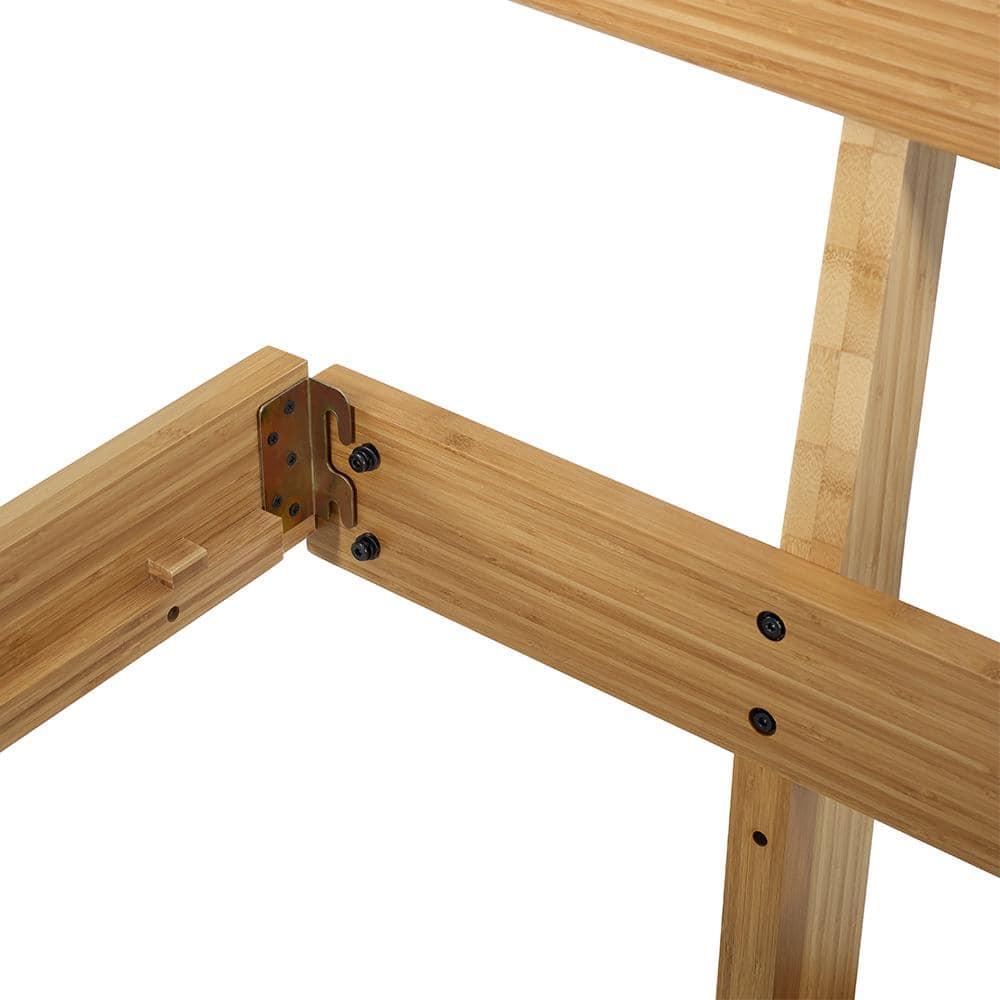 Azara Caramelized Bamboo Queen Bed with Tiger Bamboo Headboard