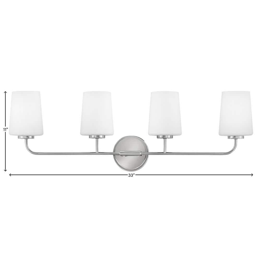 Fitz 4 Light Frosted Dimmable Vanity Light