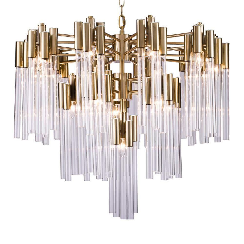 Davina I 16-Light Gold Crystal Chandelier
