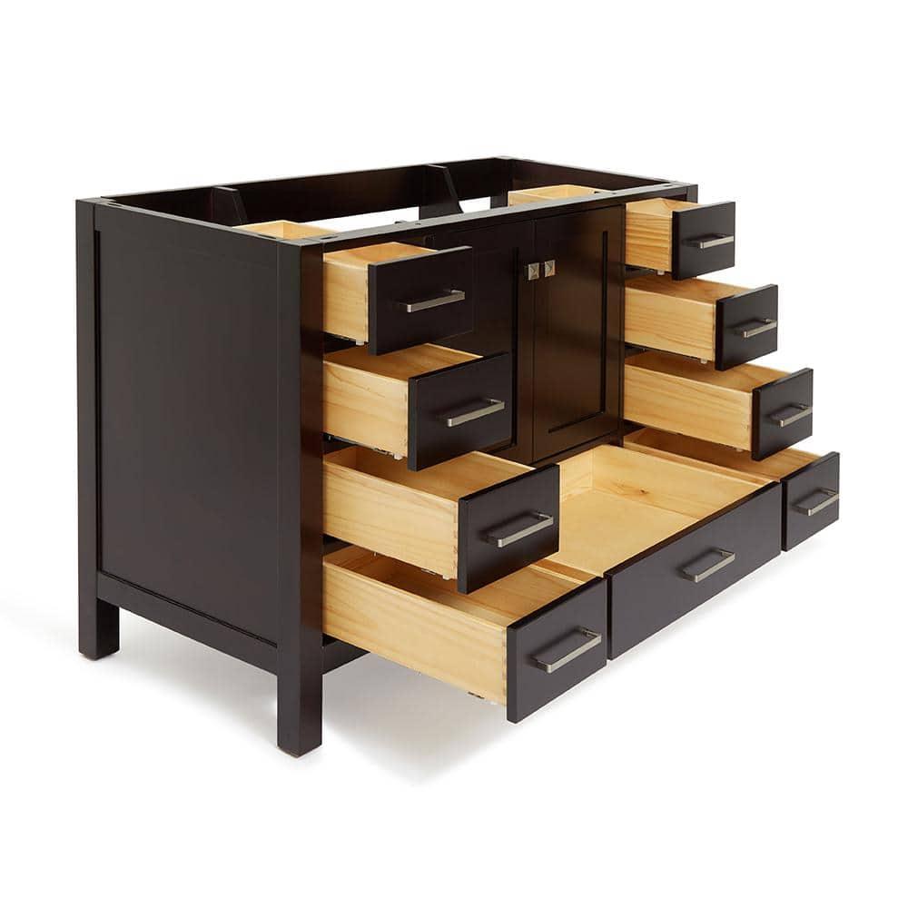 Ariel A049s-Bc Cambridge 48" Single Free Standing Vanity Cabinet Only - Brown