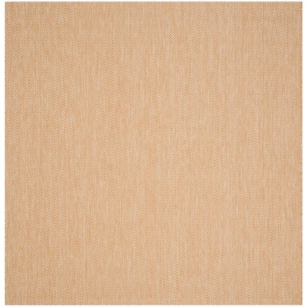Courtyard CY8022 Power Loomed Indoor and Outdoor Area Rug - Natural/Cream - 4'x4' - Safavieh