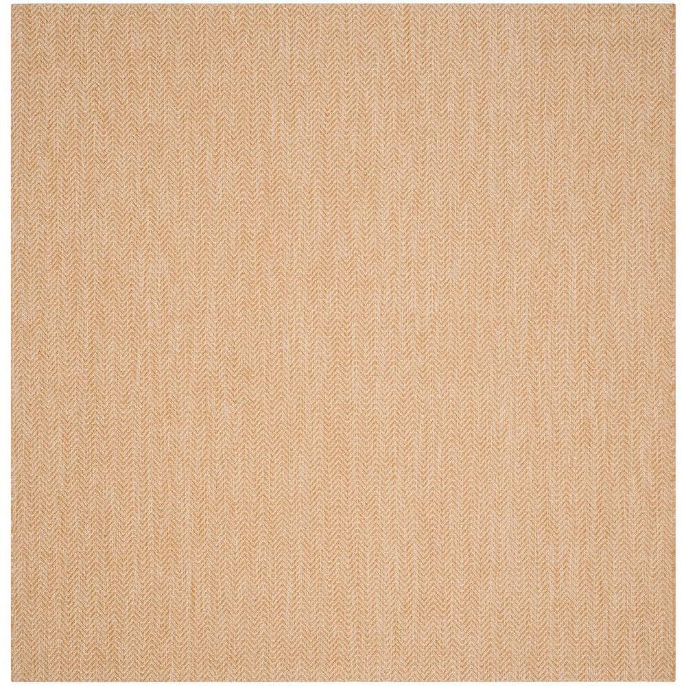 Courtyard CY8022 Power Loomed Indoor and Outdoor Area Rug - Natural/Cream - 6'7"x6'7" - Safavieh