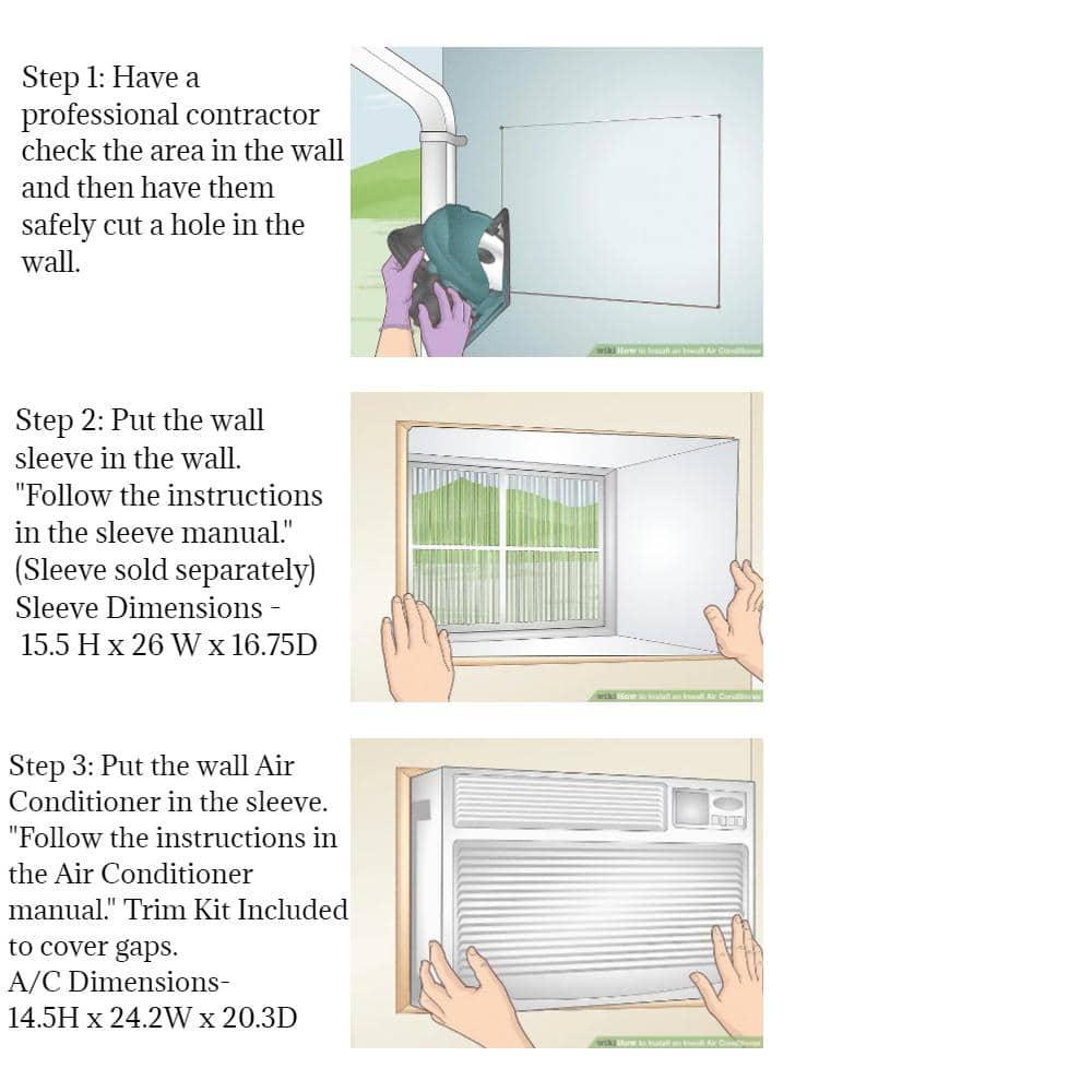 Bevoi Bevoi 12000 BTU Through The Wall Air Conditioner for 350 Square Feet with Heater and Remote Included