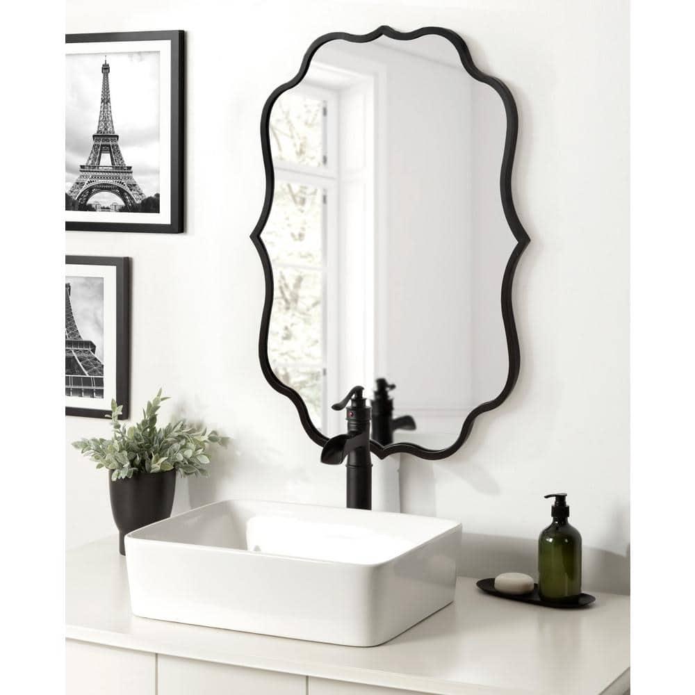 24" x 30" Higby Framed Wall Mirror Black - Kate & Laurel All Things Decor: Modern Style, No Assembly, Includes Mount Hardware