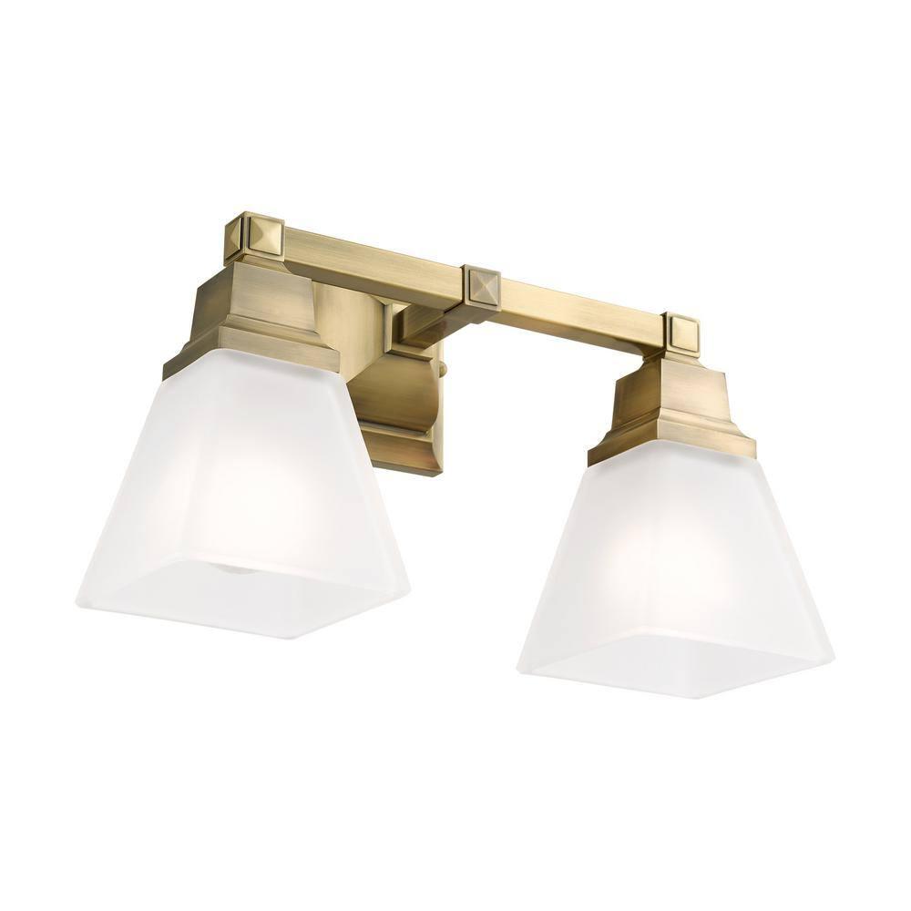 Livex Lighting Mission 2 - Light Vanity in  Antique Brass