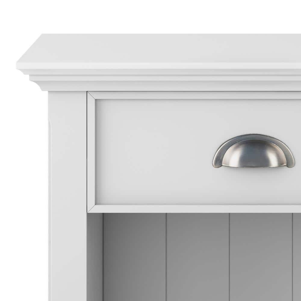 Simpli Home Acadian 24"W 1-Drawer Solid Wood Nightstand with Open Bottom Storage & Reviews | Wayfair