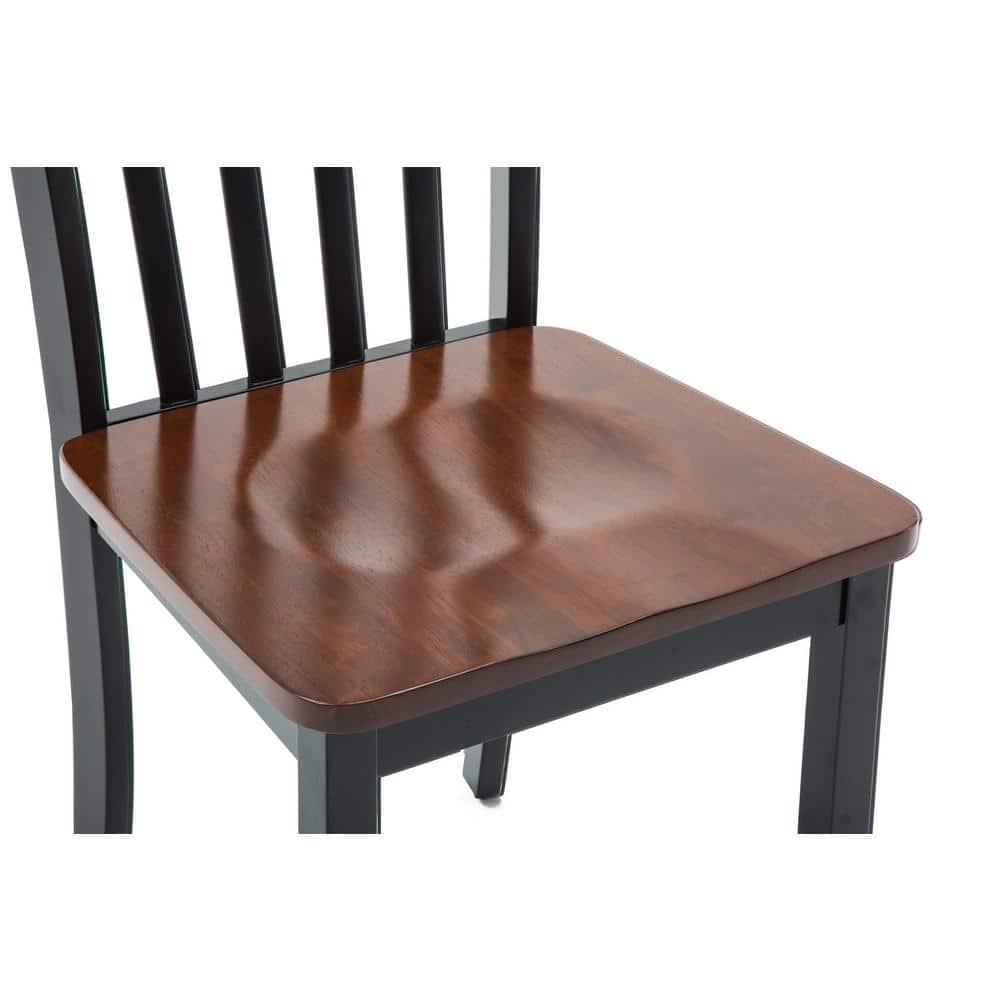 Bloomington Dining Chairs Black And Cherry (Set Of 2) - Boraam: Rubberwood, Comfort Backrest, 250lbs Capacity