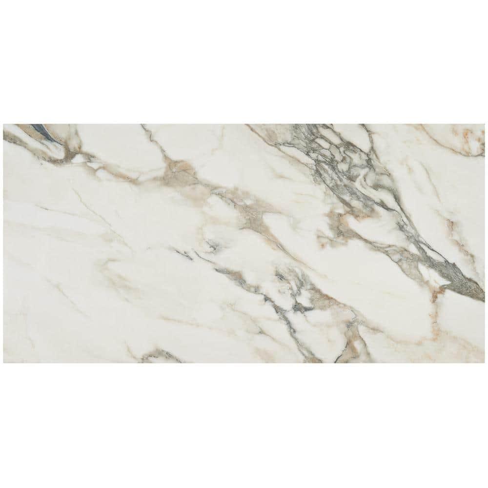 Bond Tile 24" x 47" Polished Marble Look Porcelain Floor and Wall Tile (15.5 Sq. Ft. / Case)