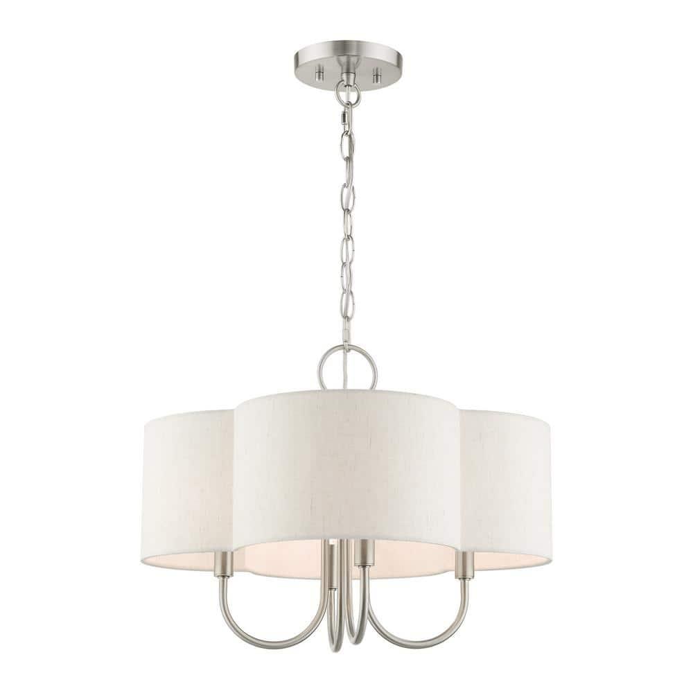 Livex Lighting Solstice 4 - Light Chandelier in  Brushed Nickel