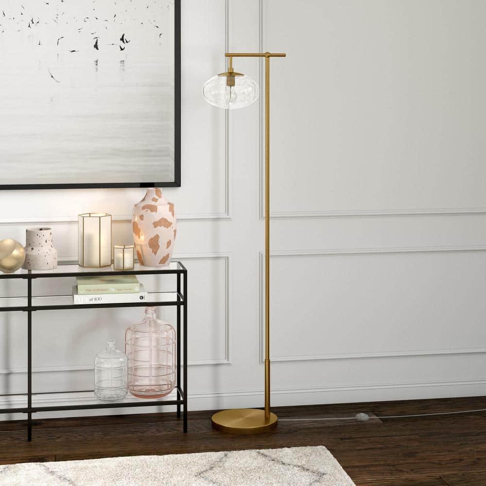 Evelyn&Zoe 68" Gold Floor Lamp