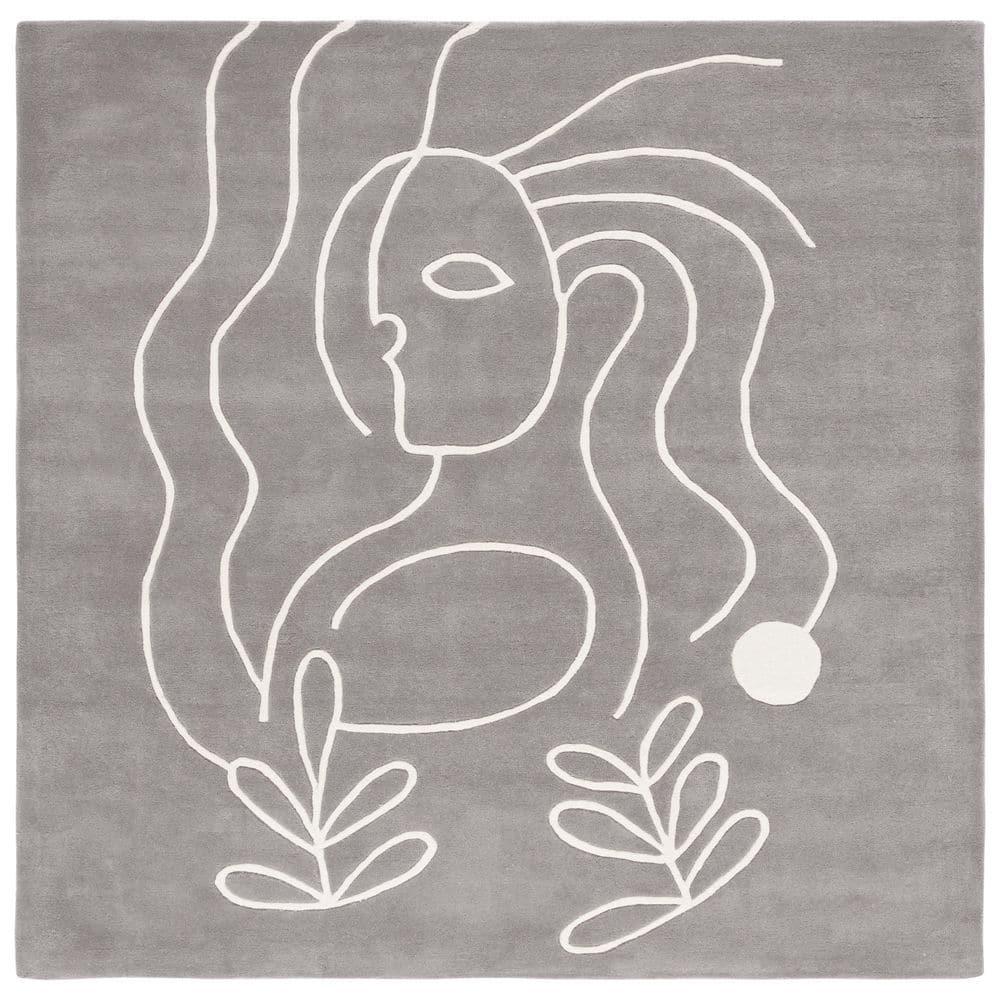Fifth Avenue FTV111 Hand Tufted Area Rug - Gray/Ivory - 7'x7' - Safavieh.