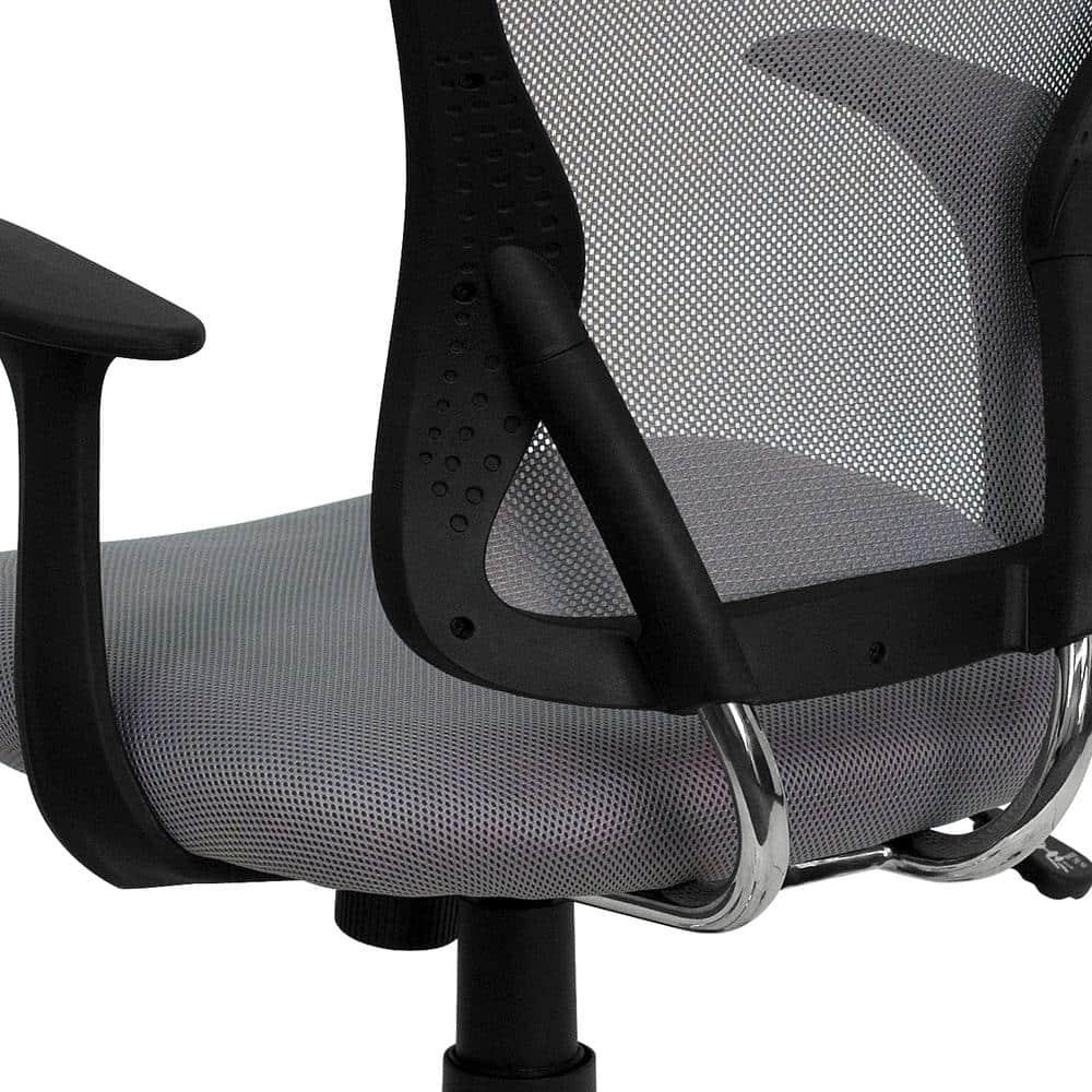 Flash Furniture Mid-Back Mesh Swivel Task Office Chair with Chrome Base and Arms