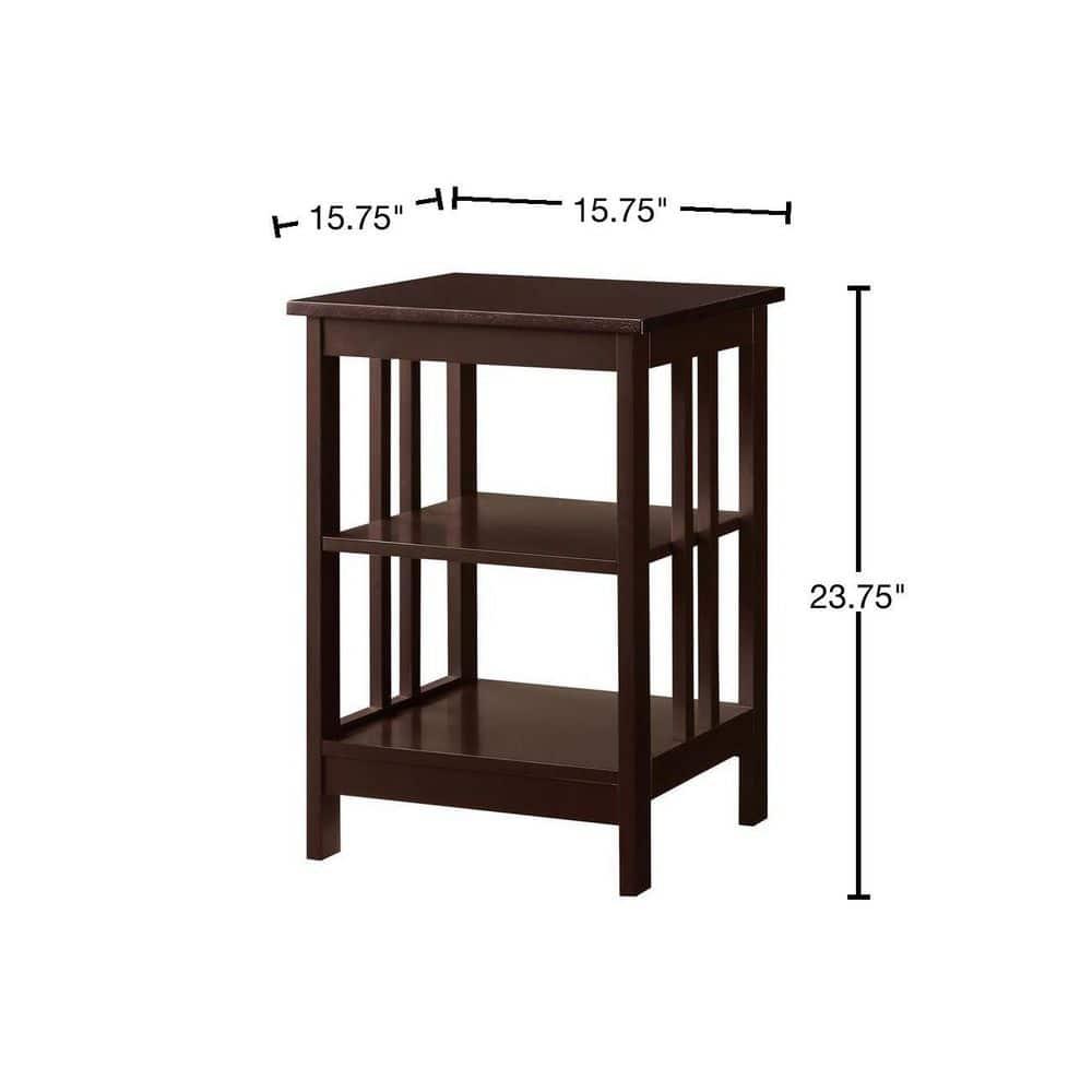Convenience Concepts Mission End Table, Espresso