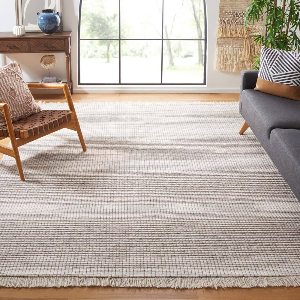 Safavieh Marbella Hand Woven Wool With Cotton Cloth Backing Striped Rug