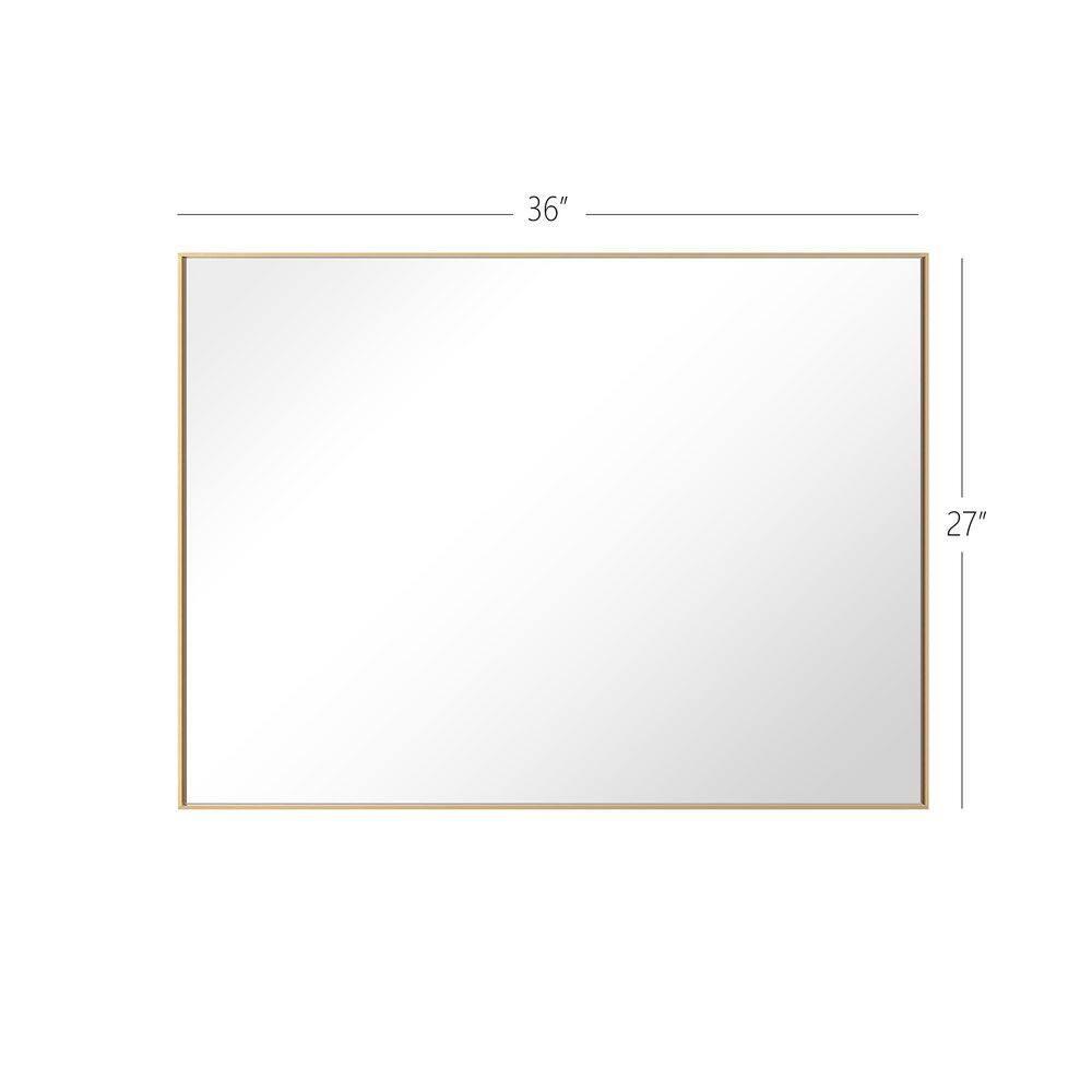 Ledel Modern & Contemporary Rectangle Bathroom Vanity Mirror Metal Framed Wall Mirror