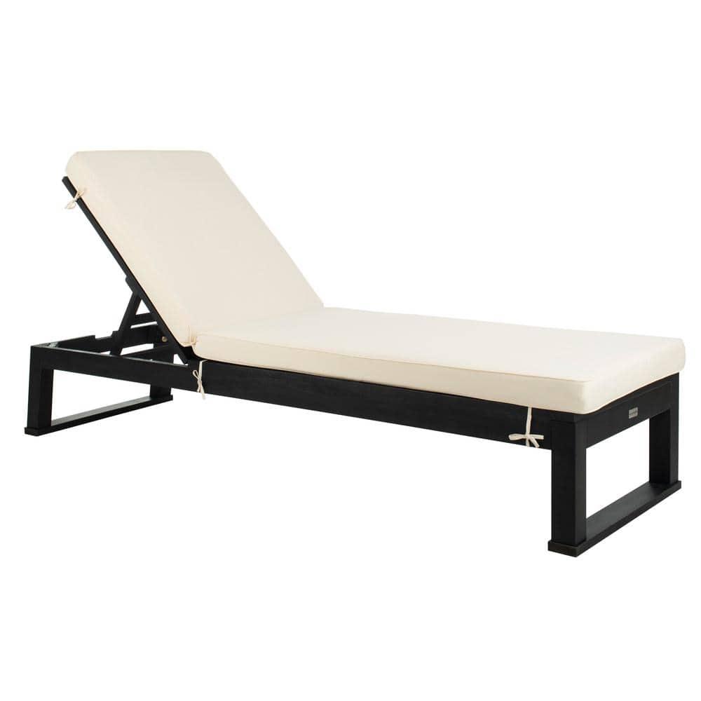 Solano Sunlounger - Outdoor - PAT7024 - Black/Beige -Safavieh