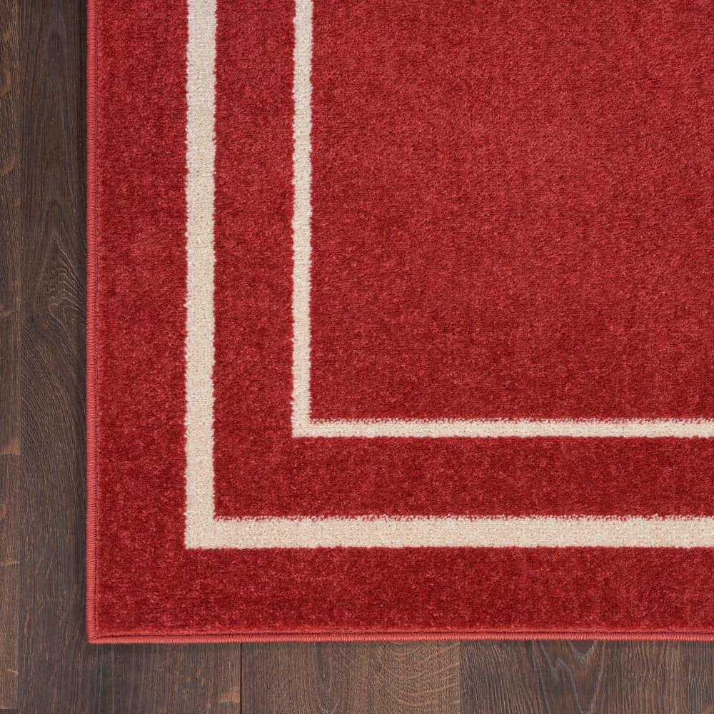 Nourison Essentials 3' x 5' Brick/Ivory Contemporary Indoor/Outdoor Rug
