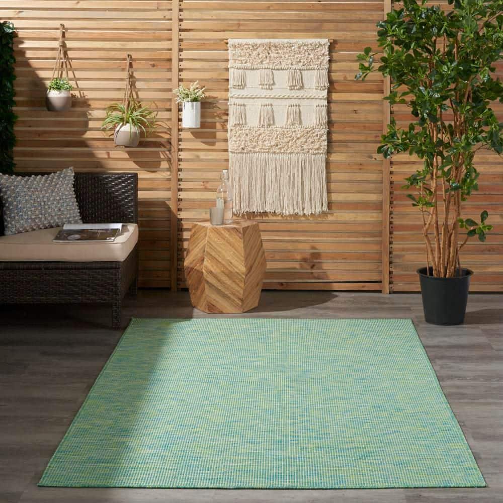 Nourison Positano POS01 Indoor/outdoor Area Rug - Blue/Green 5' x 7'