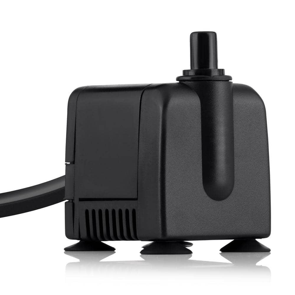 Alpine Corporation Submersible 95 GPH Fountain Pump with 5W Halogen Light for Outdoor Fountains, Birdbaths, Ponds, and Garden Water Features