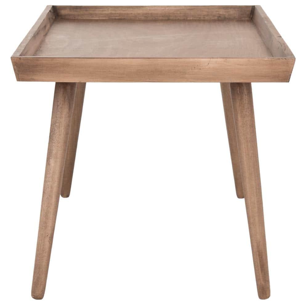 Nonie Coffee Table With Tray - Light Brown - Safavieh