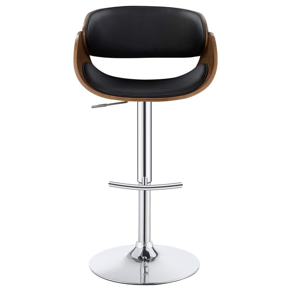 Dana Adjustable Bar Stool Black and Chrome