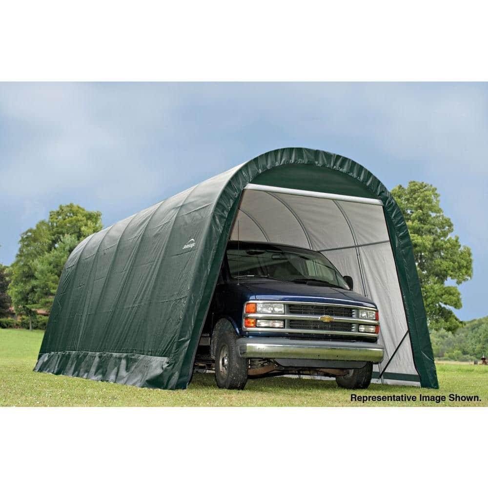 ShelterLogic Round Style Shelter, Green Cover