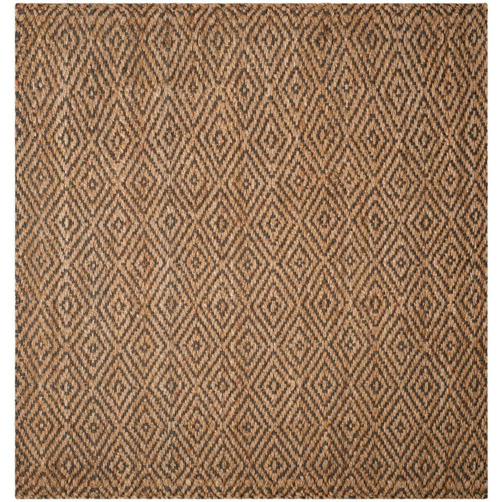 Natural Fiber NF181 Hand Woven Area Rug - Natural/Grey - 5'x5' - Safavieh.
