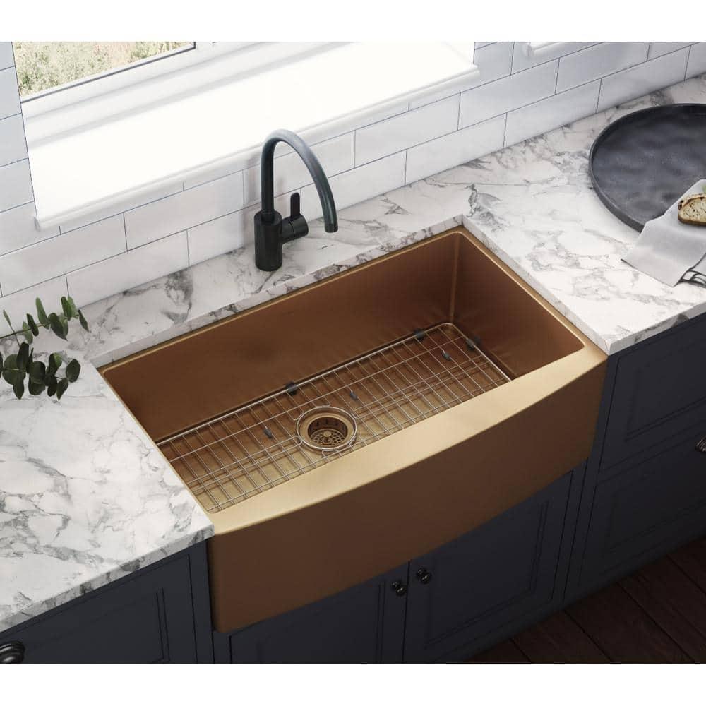 Ruvati 30-inch Apron-Front Farmhouse Kitchen Sink - Stainless Steel