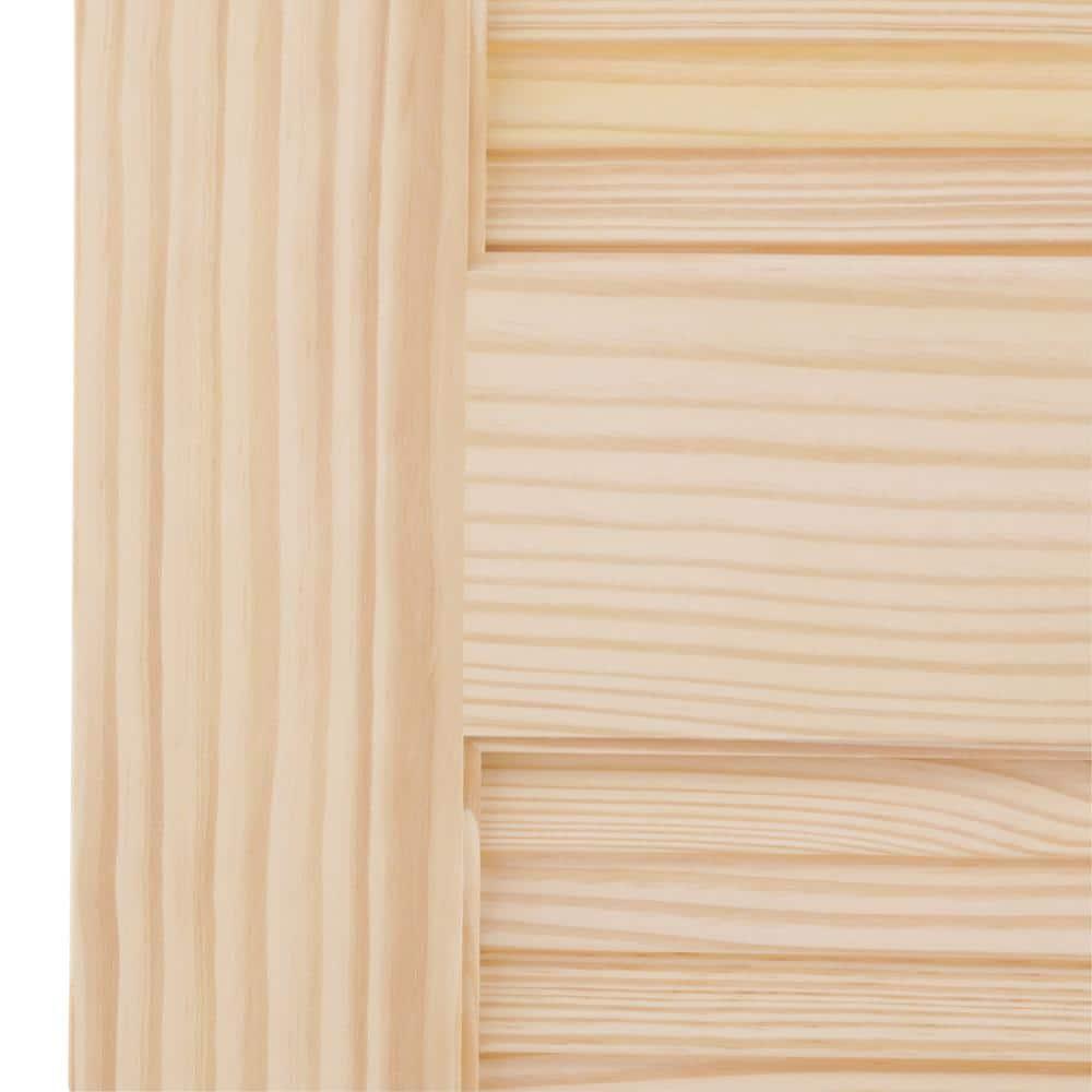 Kimberly Bay Louvered Solid Wood Unfinished Slab Standard Door